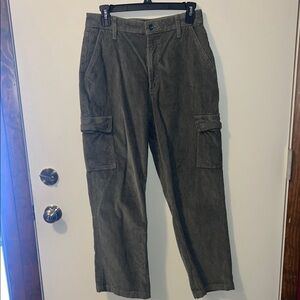 Hollister Cargo Pants - Olive Corduroy